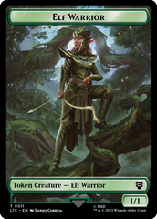 Elf Warrior // Treasure Double Sided Token [The Lord of the Rings: Tales of Middle-Earth Commander Tokens] | Exor Games Summserside