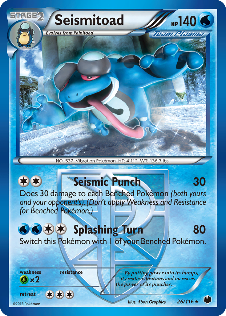 Seismitoad (26/116) [Black & White: Plasma Freeze] | Exor Games Summserside