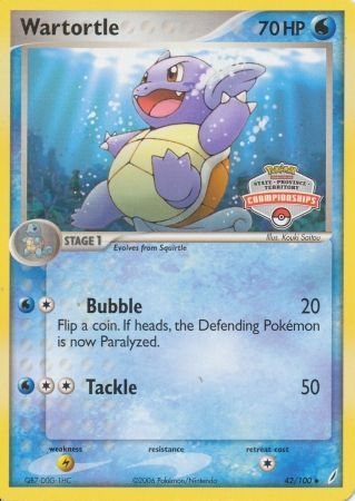 Wartortle (42/100) (States Championship Promo) [EX: Crystal Guardians] | Exor Games Summserside