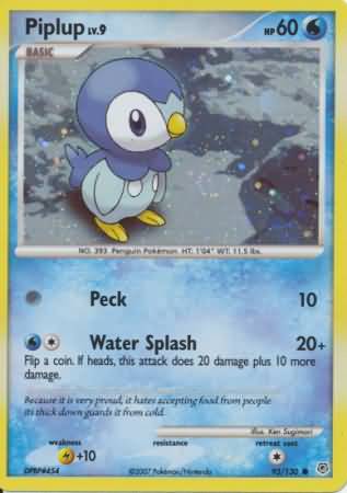 Piplup (93/130) (Cosmos Holo) [Diamond & Pearl: Base Set] | Exor Games Summserside