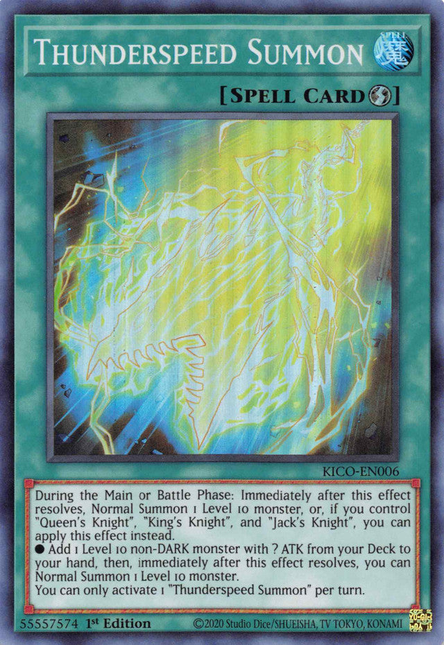 Thunderspeed Summon (Super Rare) [KICO-EN006] Super Rare | Exor Games Summserside