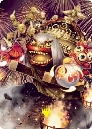 March of Reckless Joy Art Card (Gold-Stamped Signature) [Kamigawa: Neon Dynasty Art Series] | Exor Games Summserside