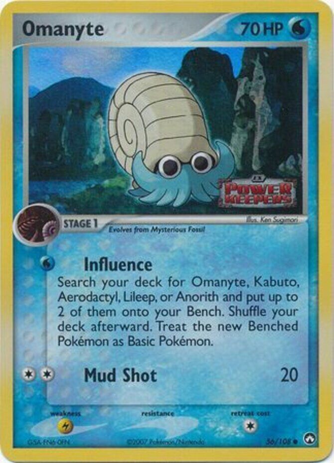 Omanyte (56/108) (Stamped) [EX: Power Keepers] | Exor Games Summserside