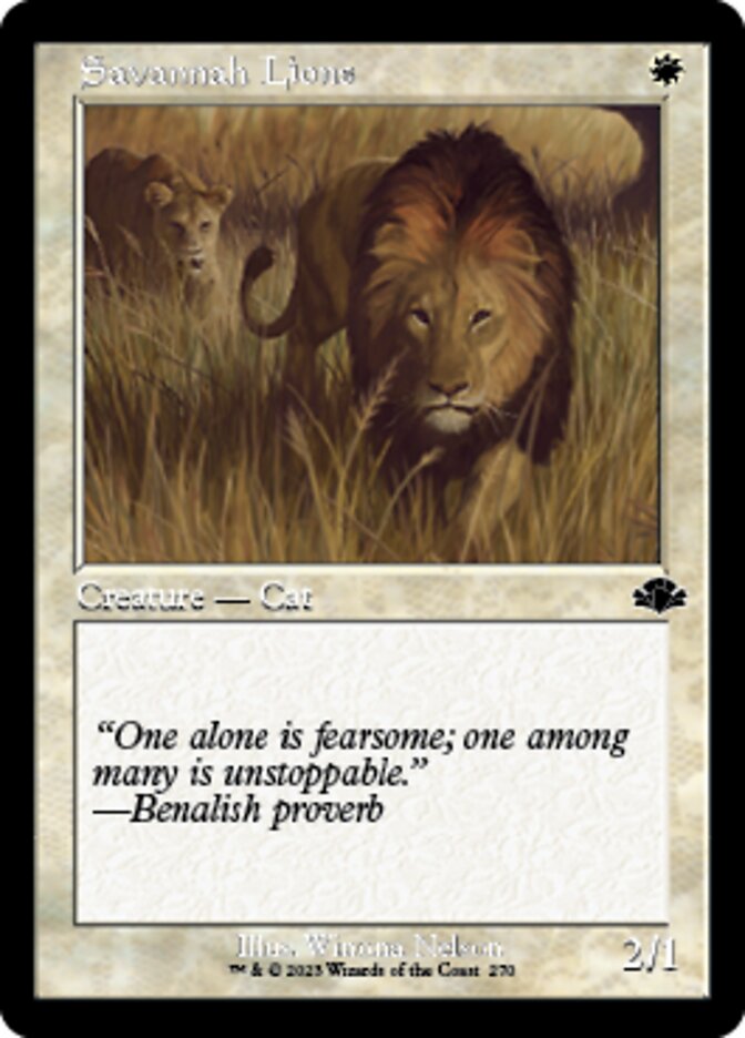 Savannah Lions (Retro) [Dominaria Remastered] | Exor Games Summserside