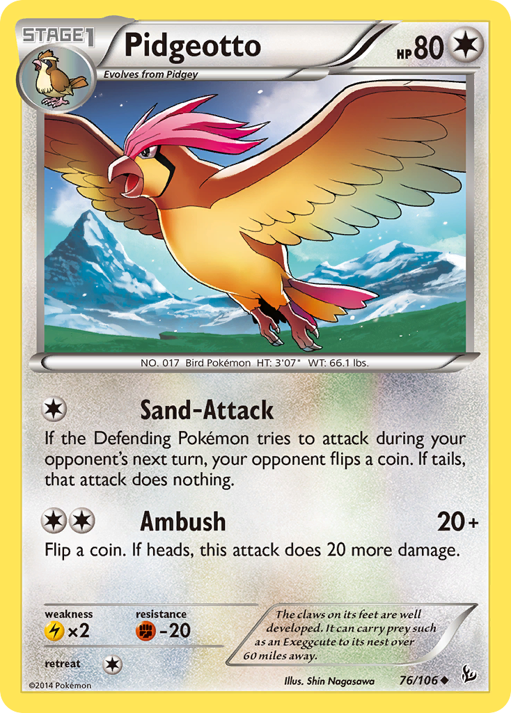 Pidgeotto (76/106) [XY: Flashfire] | Exor Games Summserside