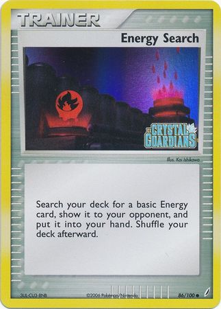 Energy Search (86/100) (Stamped) [EX: Crystal Guardians] | Exor Games Summserside