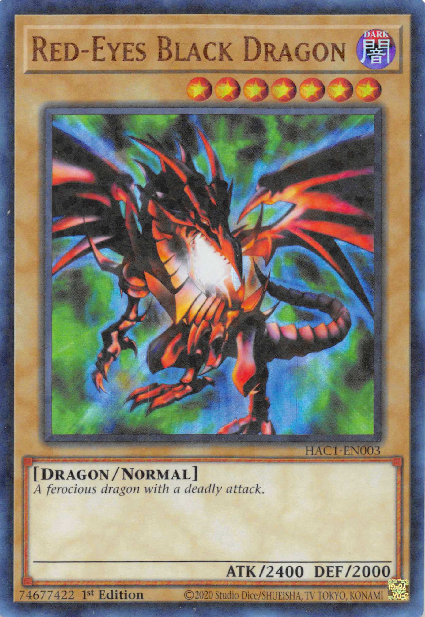 Red-Eyes Black Dragon (Duel Terminal) [HAC1-EN003] Parallel Rare | Exor Games Summserside