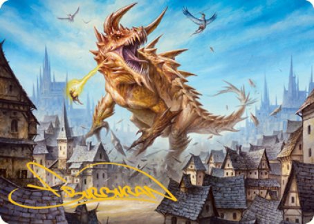 Tarrasque Art Card (Gold-Stamped Signature) [Dungeons & Dragons: Adventures in the Forgotten Realms Art Series] | Exor Games Summserside