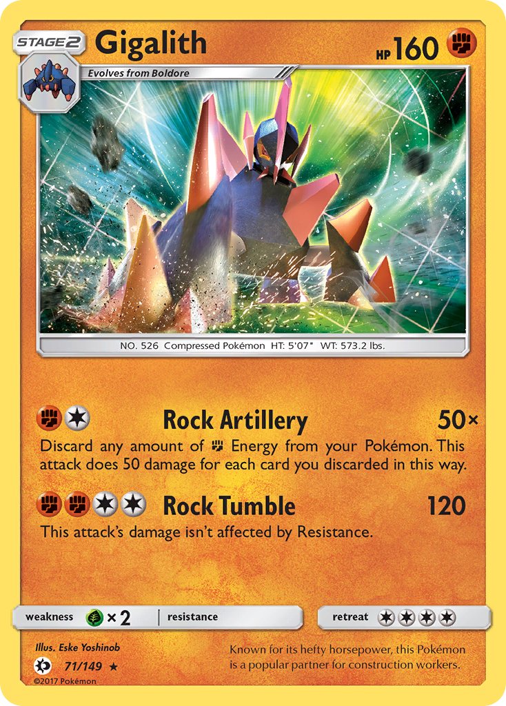 Gigalith (71/149) (Cosmos Holo) (Blister Exclusive) [Sun & Moon: Base Set] | Exor Games Summserside