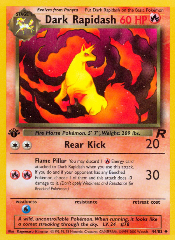 Dark Rapidash (44/82) [Team Rocket 1st Edition] | Exor Games Summserside