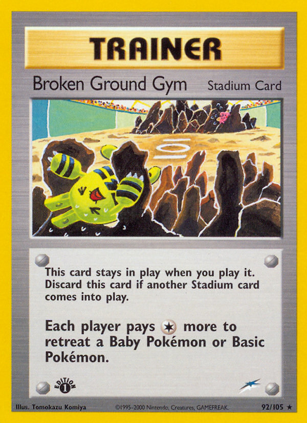 Broken Ground Gym (92/105) [Neo Destiny 1st Edition] | Exor Games Summserside