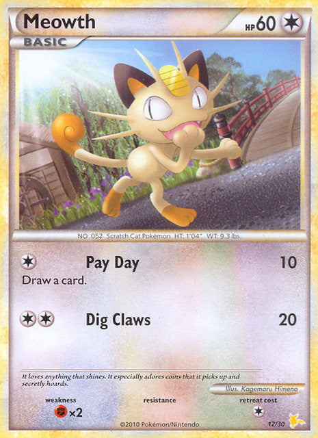 Meowth (12/30) [HeartGold & SoulSilver: Trainer Kit - Raichu] | Exor Games Summserside