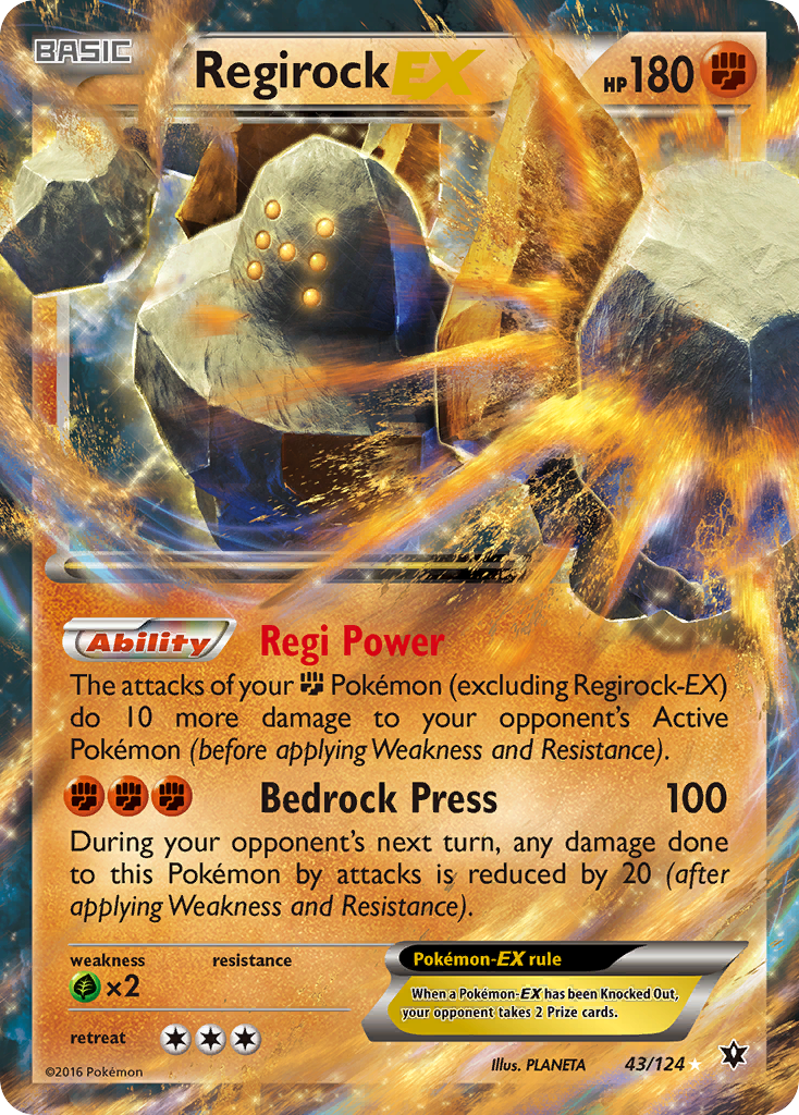 Regirock EX (43/124) [XY: Fates Collide] | Exor Games Summserside