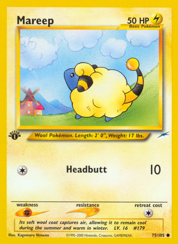 Mareep (75/105) [Neo Destiny 1st Edition] | Exor Games Summserside