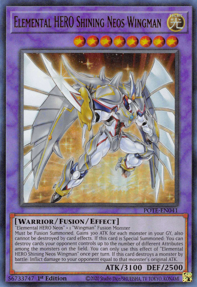 Elemental HERO Shining Neos Wingman [POTE-EN041] Ultra Rare | Exor Games Summserside