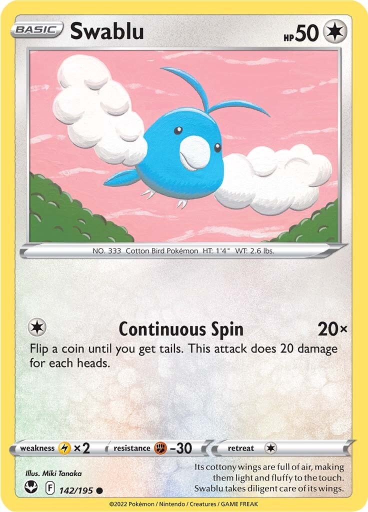 Swablu (142/195) [Sword & Shield: Silver Tempest] | Exor Games Summserside