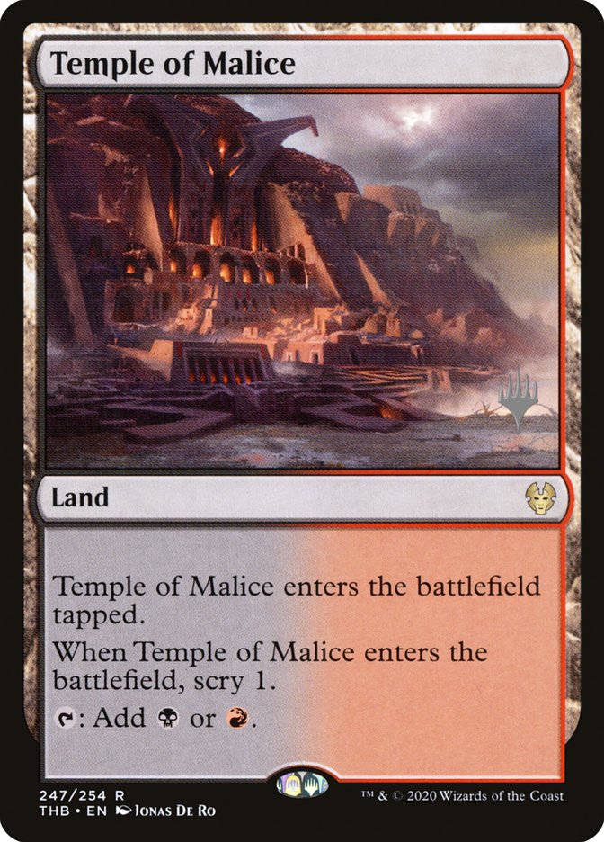 Temple of Malice (Promo Pack) [Theros Beyond Death Promos] | Exor Games Summserside