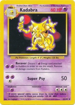 Kadabra (32/102) [Base Set Unlimited] | Exor Games Summserside