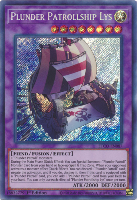 Plunder Patrollship Lys [ETCO-EN087] Secret Rare | Exor Games Summserside