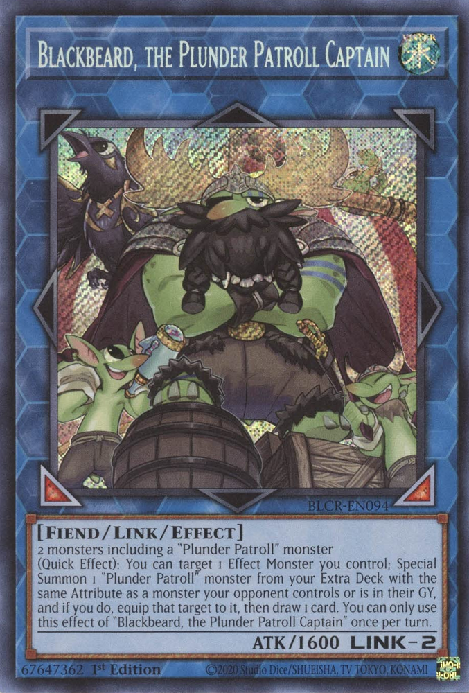 Blackbeard, the Plunder Patroll Captain [BLCR-EN094] Secret Rare | Exor Games Summserside