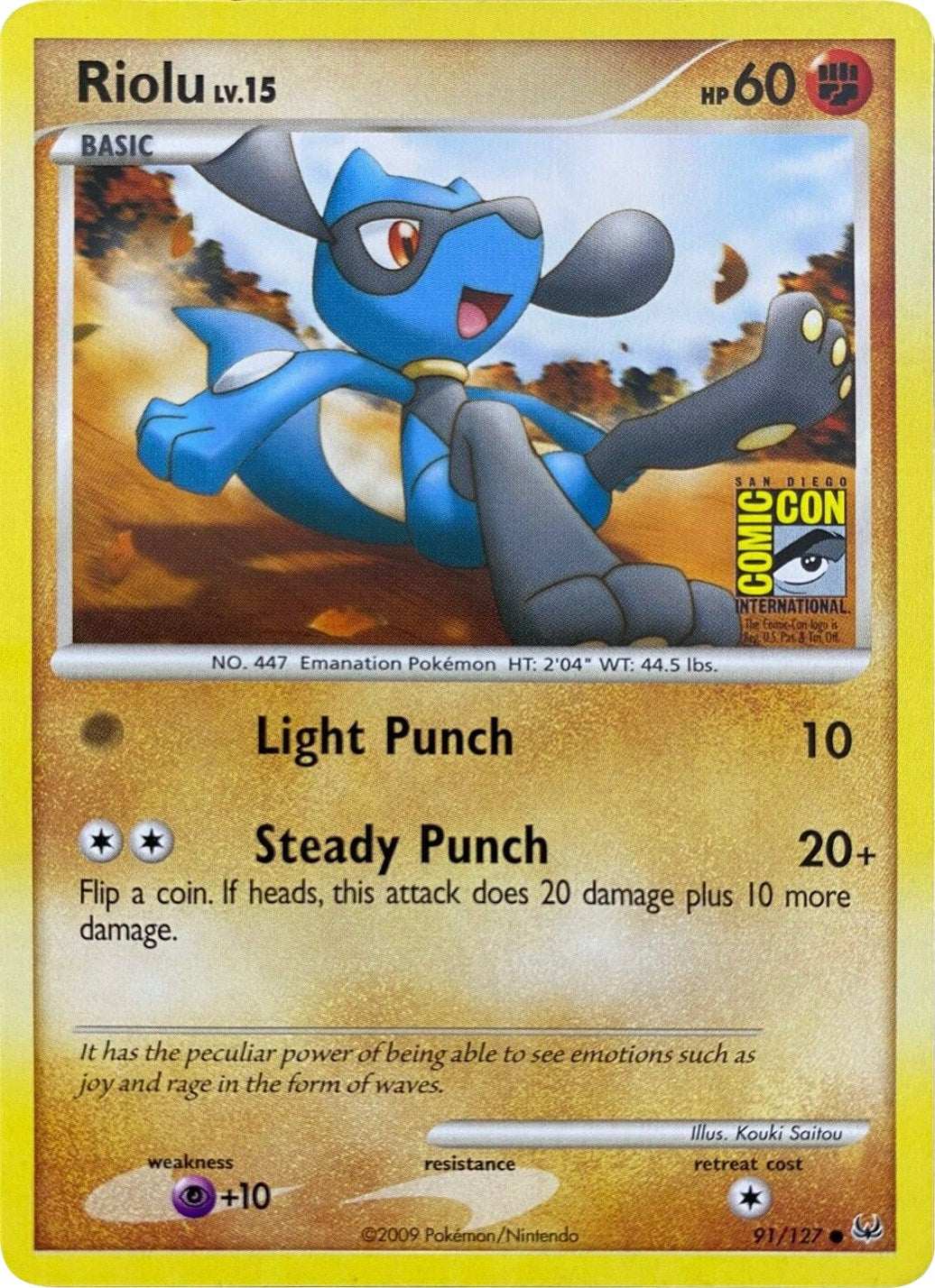 Riolu (91/127) (SDCC 2009) [Platinum: Base Set] | Exor Games Summserside