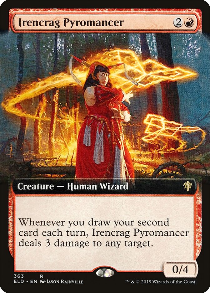Irencrag Pyromancer (Extended Art) [Throne of Eldraine] | Exor Games Summserside