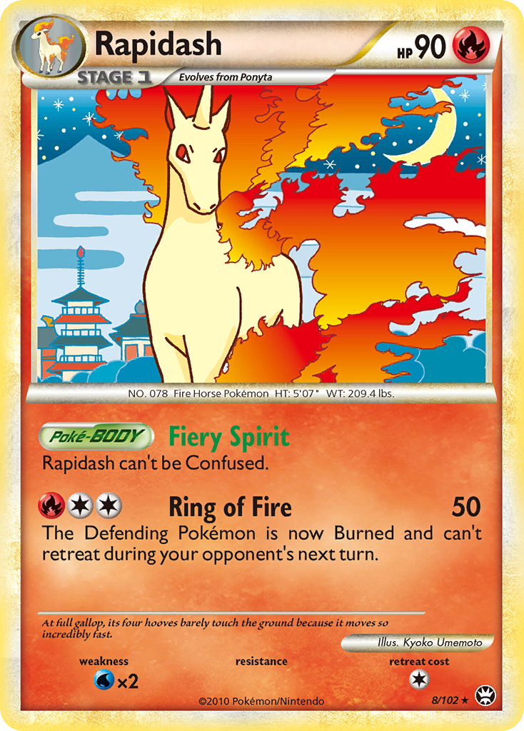 Rapidash (8/102) [HeartGold & SoulSilver: Triumphant] | Exor Games Summserside