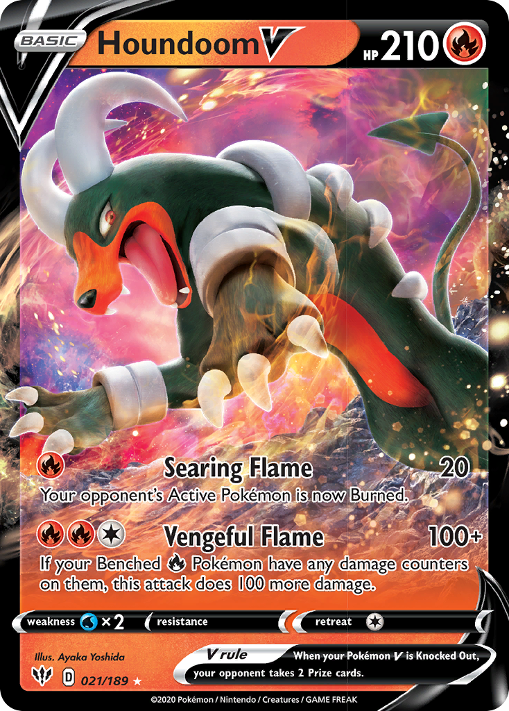 Houndoom V (021/189) [Sword & Shield: Darkness Ablaze] | Exor Games Summserside