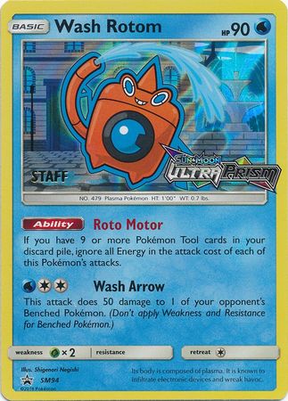 Wash Rotom (SM94) (Staff Prerelease Promo) [Sun & Moon: Black Star Promos] | Exor Games Summserside