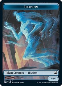 Illusion // Plant Double-sided Token [Zendikar Rising Tokens] | Exor Games Summserside