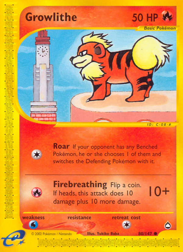 Growlithe (80/147) [Aquapolis] | Exor Games Summserside