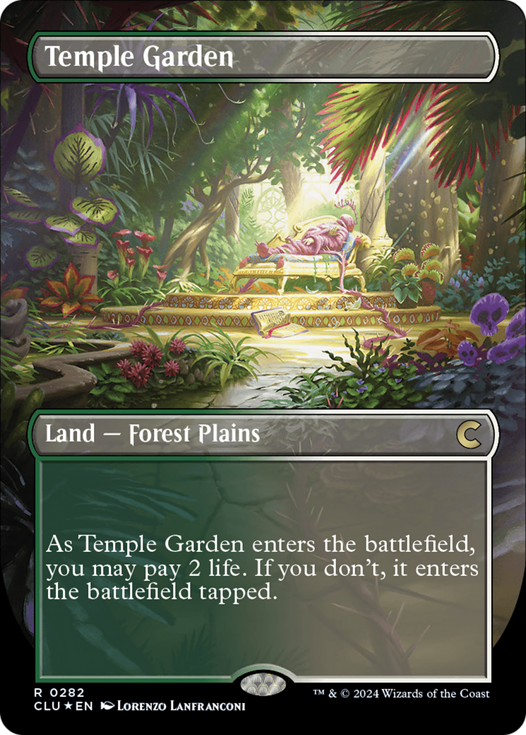 Temple Garden (Borderless) [Ravnica: Clue Edition] | Exor Games Summserside