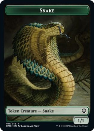 Human // Snake Double-sided Token [Dominaria United Commander Tokens] | Exor Games Summserside