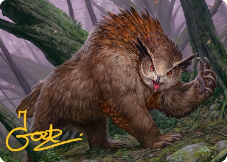 Owlbear Art Card (Gold-Stamped Signature) [Dungeons & Dragons: Adventures in the Forgotten Realms Art Series] | Exor Games Summserside