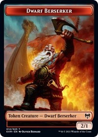 Dwarf Berserker // Emblem - Tibalt, Cosmic Impostor Double-sided Token [Kaldheim Tokens] | Exor Games Summserside