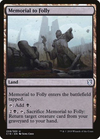 Memorial to Folly [Commander 2019] | Exor Games Summserside