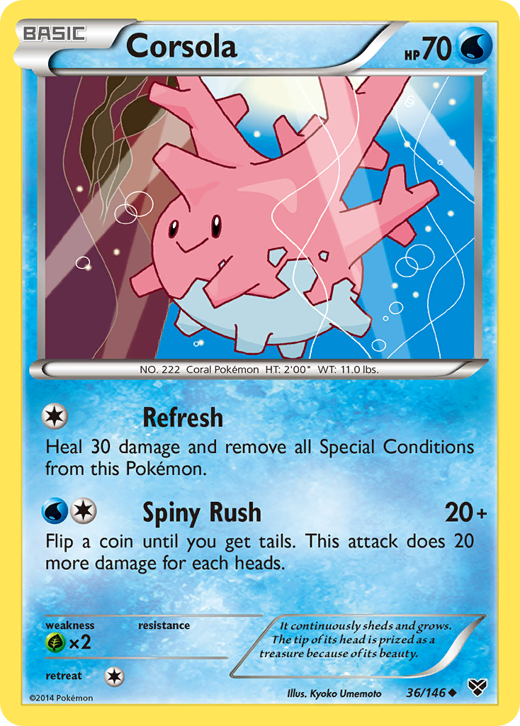 Corsola (36/146) [XY: Base Set] | Exor Games Summserside