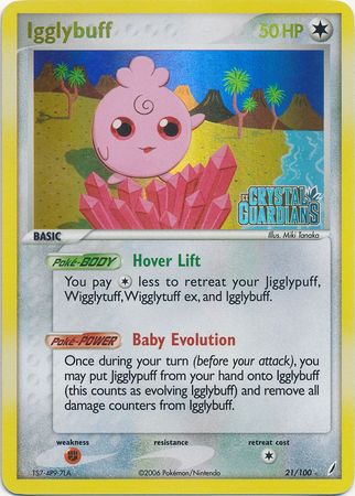 Igglybuff (21/100) (Stamped) [EX: Crystal Guardians] | Exor Games Summserside