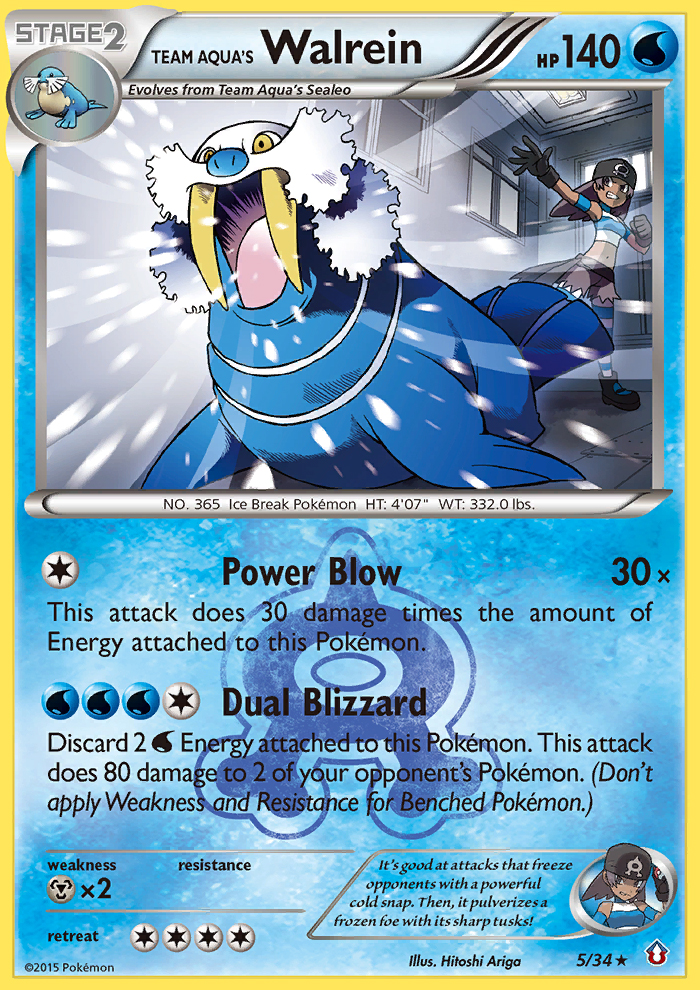 Team Aqua's Walrein (5/34) [XY: Double Crisis] | Exor Games Summserside