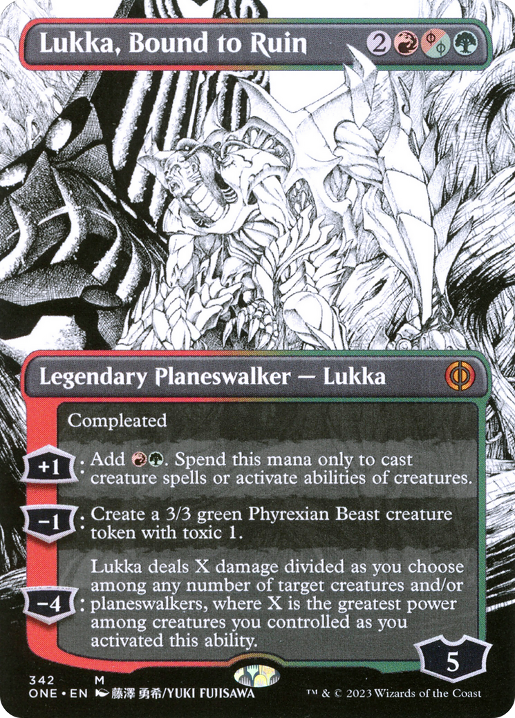 Lukka, Bound to Ruin (Borderless Manga) [Phyrexia: All Will Be One] | Exor Games Summserside