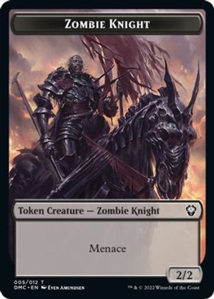 Zombie Knight // Goblin Double-sided Token [Dominaria United Commander Tokens] | Exor Games Summserside