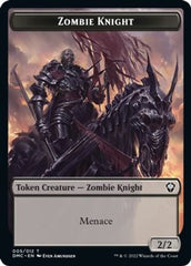 Zombie Knight // Griffin Double-sided Token [Dominaria United Commander Tokens] | Exor Games Summserside