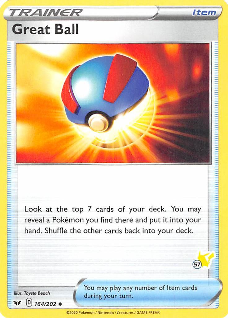 Great Ball (164/202) (Pikachu Stamp #57) [Battle Academy 2022] | Exor Games Summserside