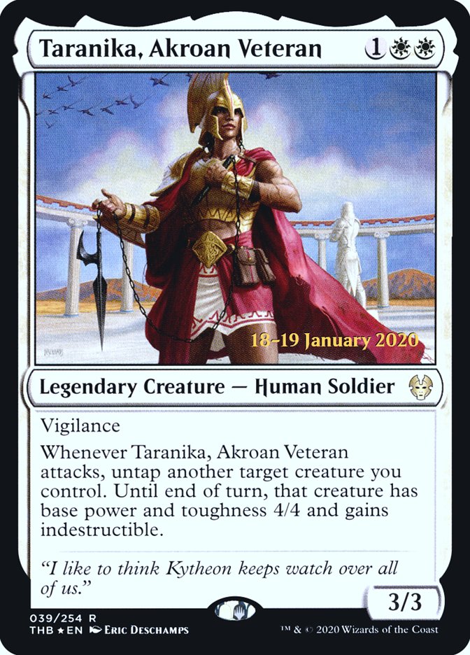 Taranika, Akroan Veteran [Theros Beyond Death Prerelease Promos] | Exor Games Summserside