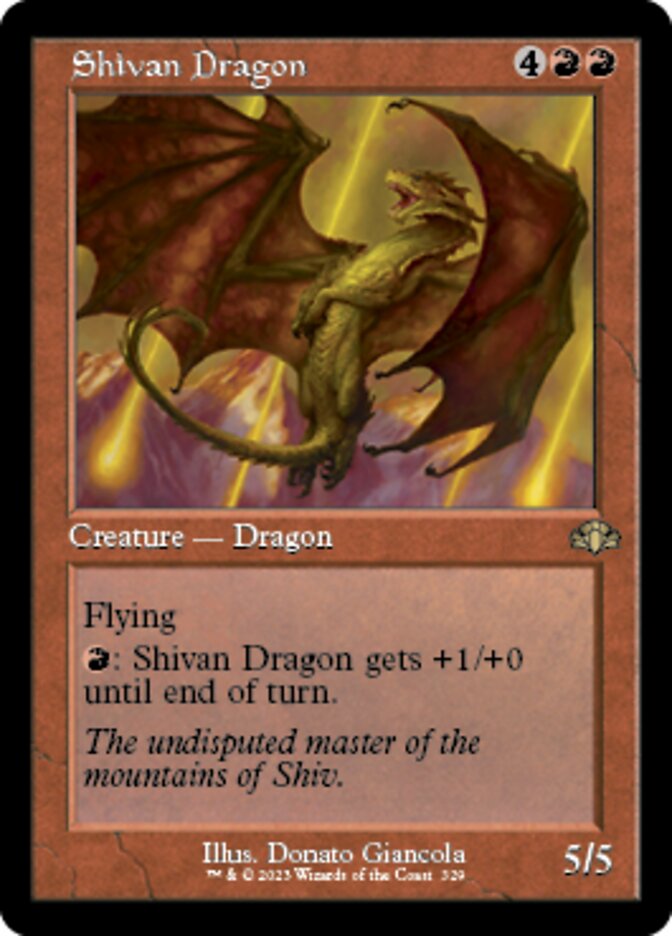 Shivan Dragon (Retro) [Dominaria Remastered] | Exor Games Summserside