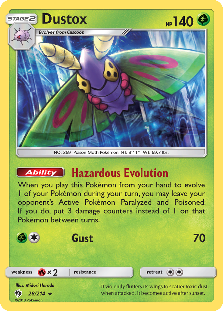 Dustox (28/214) [Sun & Moon: Lost Thunder] | Exor Games Summserside