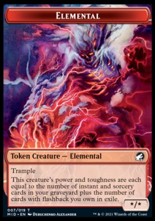 Elemental Token [Innistrad: Midnight Hunt Tokens] | Exor Games Summserside