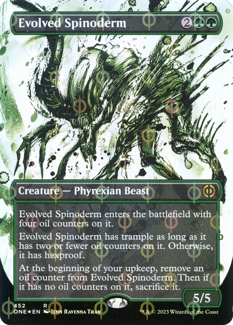 Evolved Spinoderm (Borderless Ichor Step-and-Compleat Foil) [Phyrexia: All Will Be One] | Exor Games Summserside