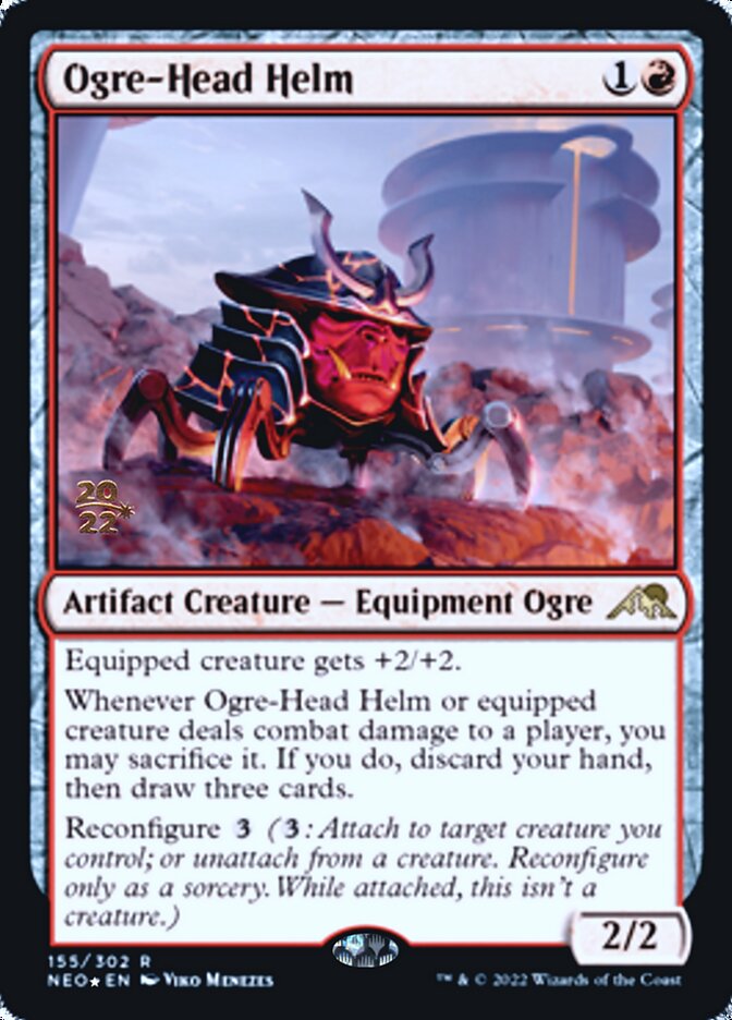 Ogre-Head Helm [Kamigawa: Neon Dynasty Prerelease Promos] | Exor Games Summserside