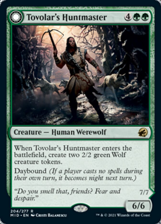 Tovolar's Huntmaster // Tovolar's Packleader [Innistrad: Midnight Hunt] | Exor Games Summserside